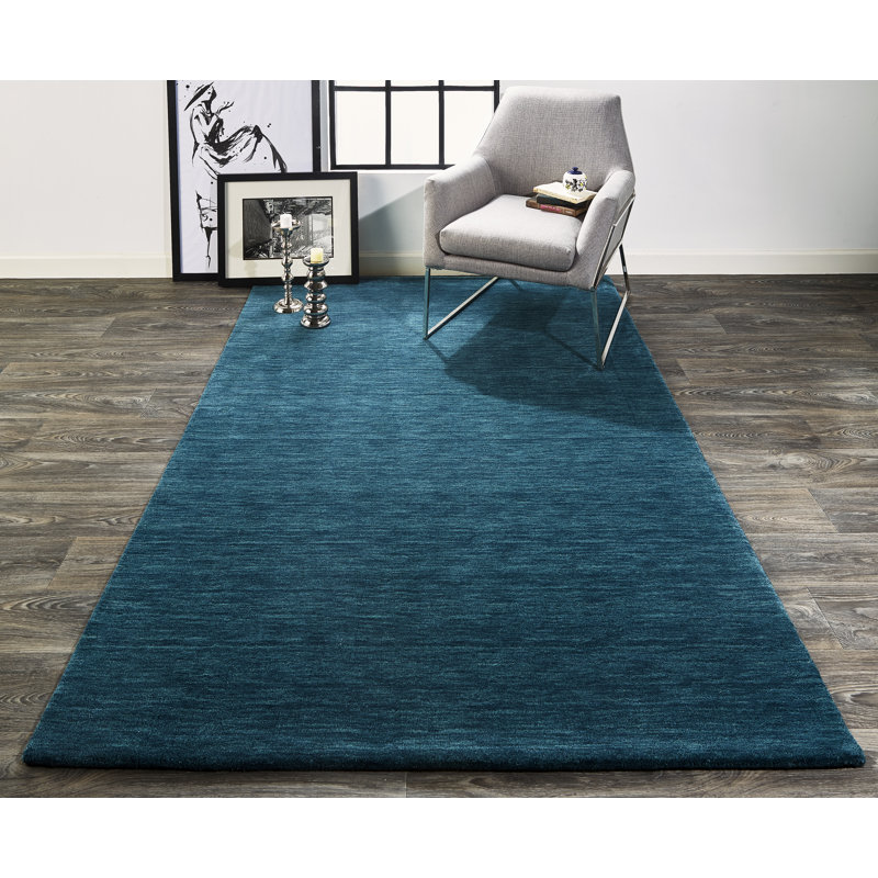 Breakwater Bay Jada Wool Teal Area Rug & Reviews Wayfair.ca